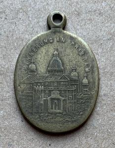 RU medaile svátostka 19st Svatá Hora Příbram Madonka přívěšek medailon