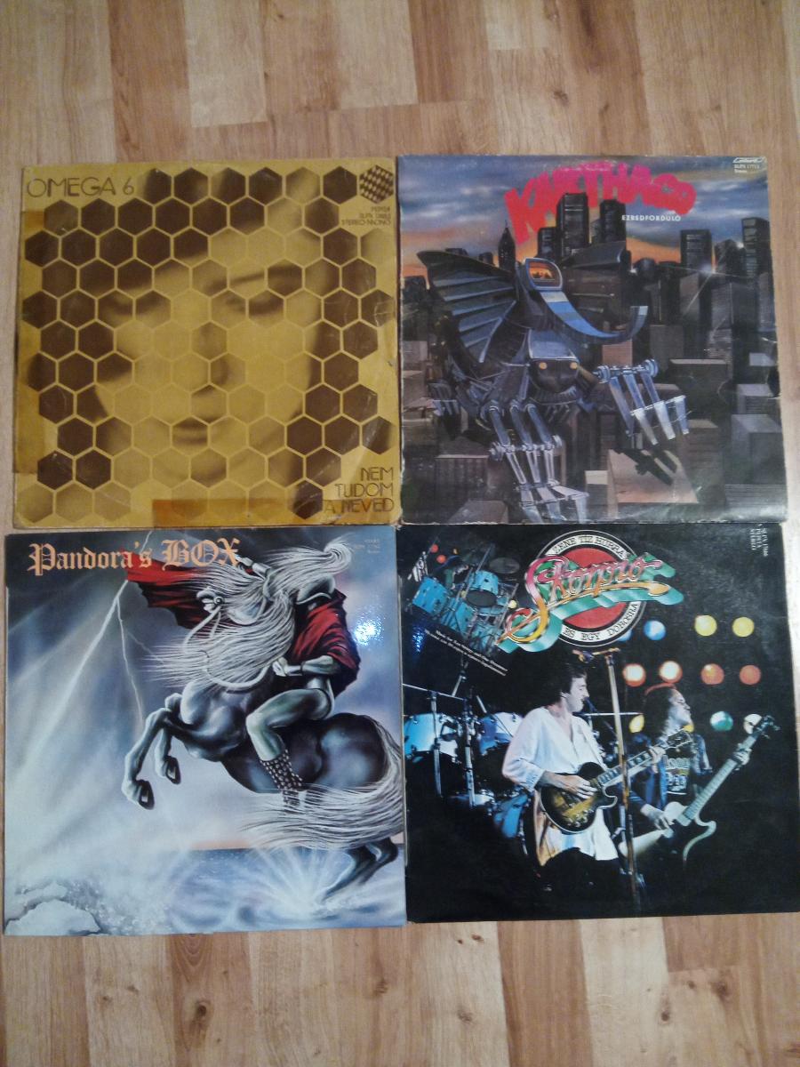 4X LP OMEGA6 1975,KARTHAGO 1982,PANDORAS BOX 1983,SKORPIO 1981 - LP / Vinylové dosky