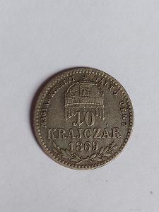 10 Krejcar 1869 GYF F.J.I 🧨 další aukce v seznamu