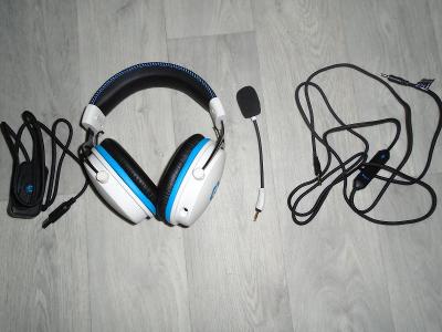 CZC.Gaming Seraphim, herní sluchátka s mikrofonem, Bílo-modrá