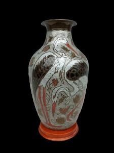 Stará dekorativní zdobená japonská váza clossone smalt  