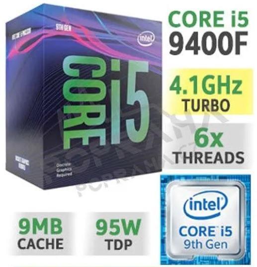 Intel Core i5-9400F, 6C/6T, 2.9GHz/4.1GHz, socket 1151 | Aukro