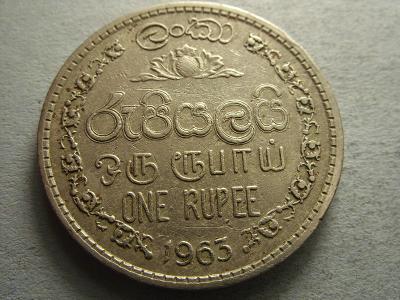 Šrí Lanka (Sri Lanka) - 1 ONE RUPEE  z roku 1963