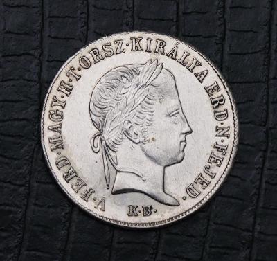 Stříbrný 20 Krejcar 1848 KB Ferdinand I. - Madonna - Nádherný!