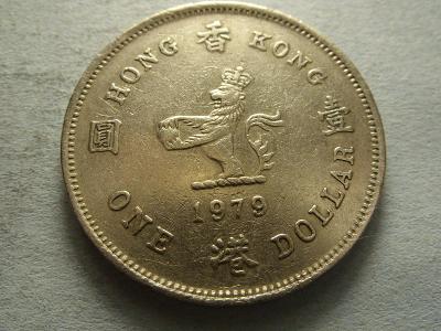 HONK - KONG - 1 ONE  DOLLAR z roku 1979 - ALŽBETA II