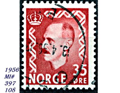 Norsko 1956, král Haakon VII.,