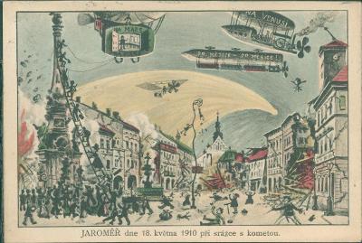 26A696 Jaroměř 1910 - pohlednice budoucnost - mimořádné RR!
