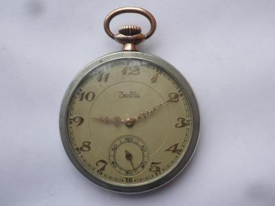 staré stříbrné kapesní hodinky ZENTRA   Art Deco