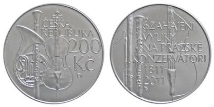 PSM Strieborná minca 200Kč- 200.rokov zahájenie výučby na pražskej konz BK - Numizmatika