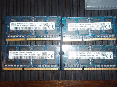 *** funkční paměti 8GB DDR3L - PC3L-12800S - 1600MHz- cena za ks ***