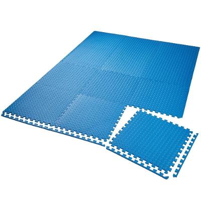 tectake 402654 podlahová ochranná rohož 12 ks - modrá