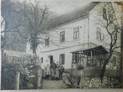 Fotografie domu V Olešnici č.30 okr. UL.  před I. sv. válkou 33 x 24 