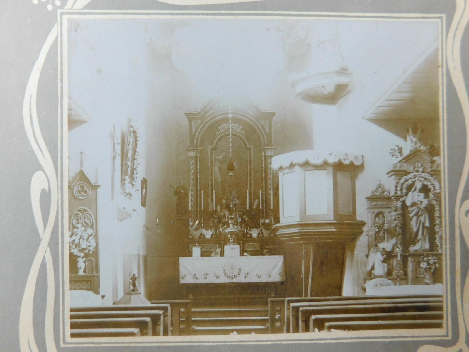 Nakléřov - kostel okr. UL. od Arth. Richtera větší fota 14 x 11,5 cm - Starožitnosti a umění