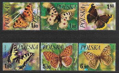 Motýli Polsko Mi 2516-2521 **