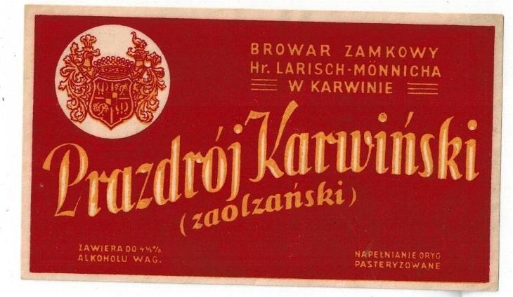 Karviná - Prazdroj Karwiňski  - Pivní etikety