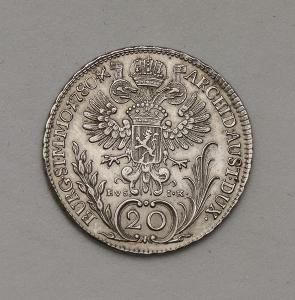Stříbrný 20 Krejcar 1780 EvS-IK - Marie Terezie!