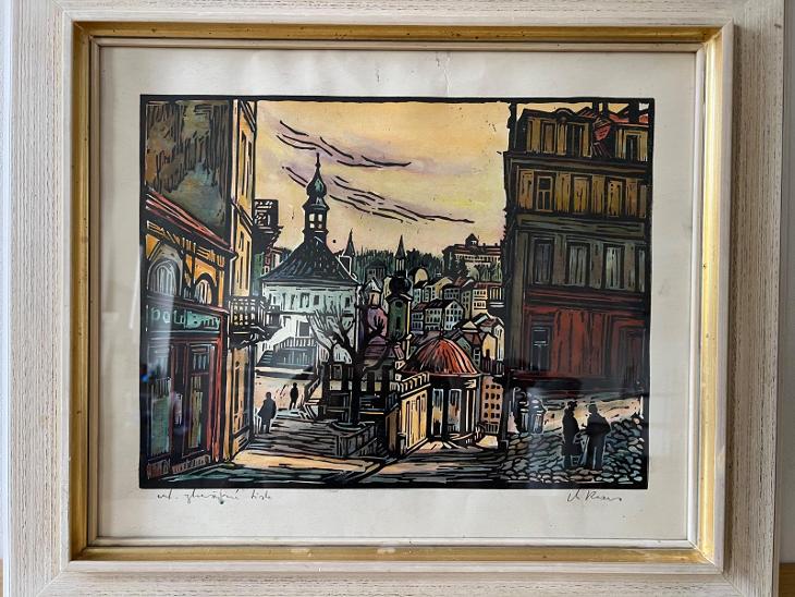 Stara barevna litografie - Karlovy Vary - Stará a dekorativní grafika