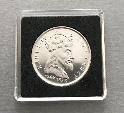 Vzácná Stříbrná mince100 Koruna 1978 - Karel IV. Perfektní stav!
