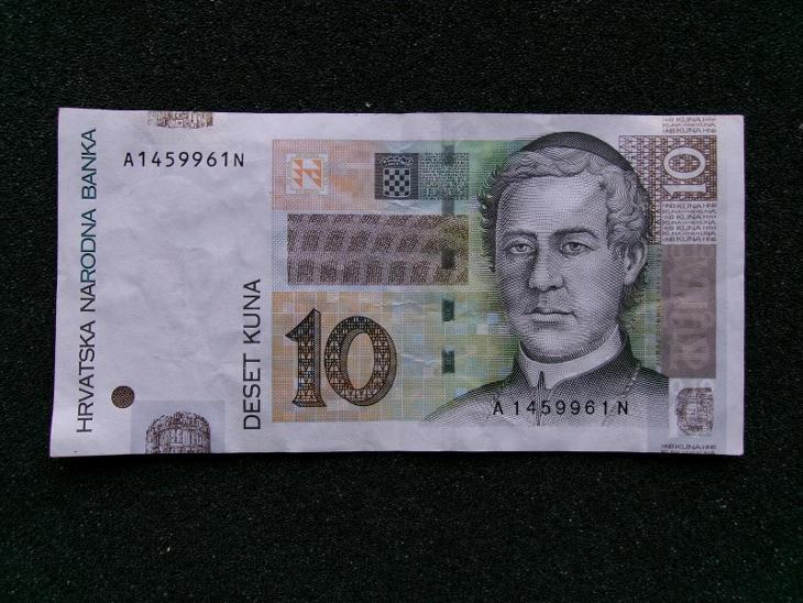 Bankovka Numismatika 10 Kuna  Chorvatsko 2001 serie A - Bankovky