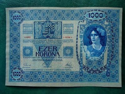 1000 Kronen 1902 💥Bez Pretisku 💥 Vzacna  Luxusni Stav