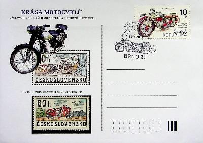 Pamětní obálka Brno motocykly