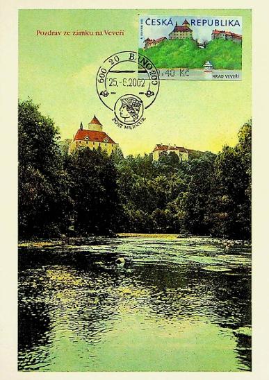 Maximkarta Brno automatová hrad Veveří - Filatelie