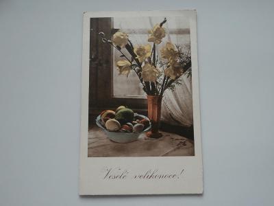 Starožitná pohlednice - Veselé Velikonoce