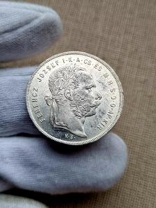 Stříbrný  1 zlatník 1879kb.
