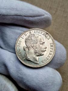 Stříbrný  1 zlatník 1875bz.