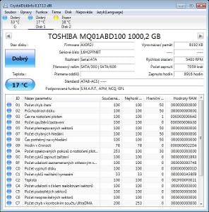 HDD TOSHIBA MQ01ABD100 1000 GB, 2.5", SATA, 5400rpm, 8 MB