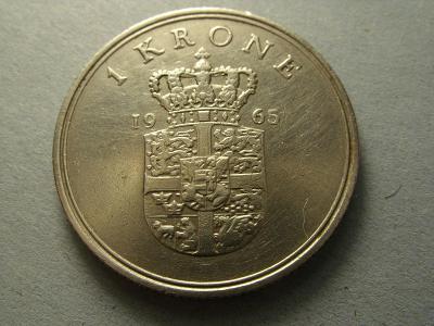 Dánsko - 1 Krone z roku 1965