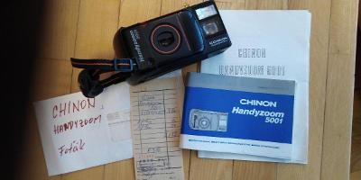 Fotoaparát Chinon Handyzoom 5001 na kinofilm se všemi doklady