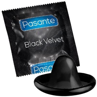 Pasante Black Velvet Black kondómy 10 kusov + darček