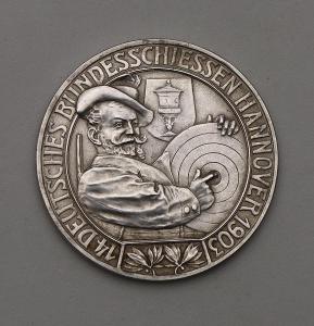 AR Medaile 1903 - 14. Spolkové Střelby Hannover - Super Stav!