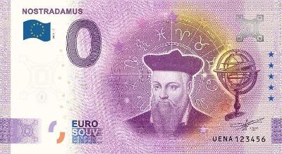 Nostradamus, krásný 0 Eurosouvenir , nové UNC 