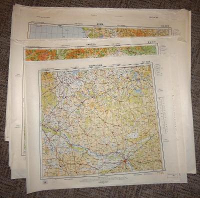 Letecké navigační mapy, letecké mapy Evropy, 25 kusů