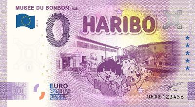 Haribo - muzeum bonbónů. Hezký 0 Eurosouvenir, nové UNC 