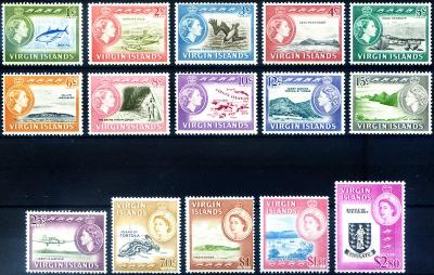 britské Panenské ostrovy 1964 ** Alžbeta II komplet mi. 140-154
