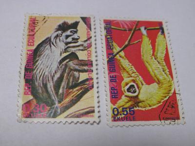 Známky Rovníková Guinea 1975, Opice