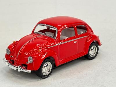 1967 Volkswagen Clessic Beetle červená 1/64 6,5cm Kinsmart + pull back