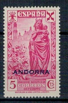 Španělsko Andorra 1943 Známky ** Panna Maria děti sirotci charita