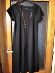 Retro černé,společenské , dámské šaty s ozdobnými korálky .vel 45/48