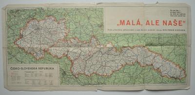 2. REPUBLIKA - MAPA ČESKO-SLOVENSKÉ REPUBLIKY - 1938-1939