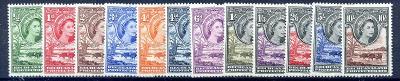 britské Bečuánsko 1955 ** Alžbeta II komplet mi. 129-140 (120 eur!!!!)