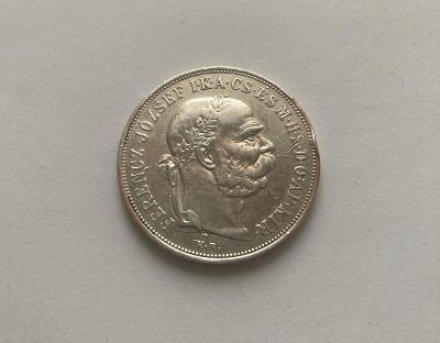 Stříbrná 5. koruna Františka Josefa I. 1900 KB