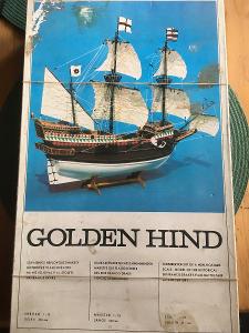 Dřevěný model lodi Golden hind IGRA