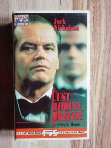 VHS - FVS : JACK NICHOLSON : ČEST RODINY PRIZZIŮ - 1985 - RARITA !!!