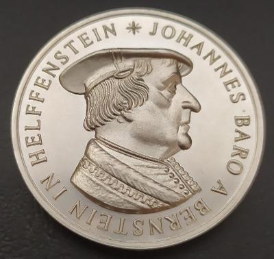 Medaile Jan IV. z Pernštejna, Ag - nádherná, etue !!!