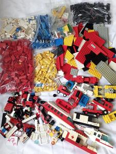 47 LEGO XXL mix díly směs VINTAGE sety 80 90 - celkem 2,4 KG !! od 1Kč