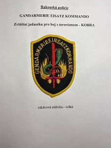 Nášivka rakouské policie - zvláštní jednotka Kobra